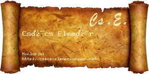 Csécs Elemér névjegykártya